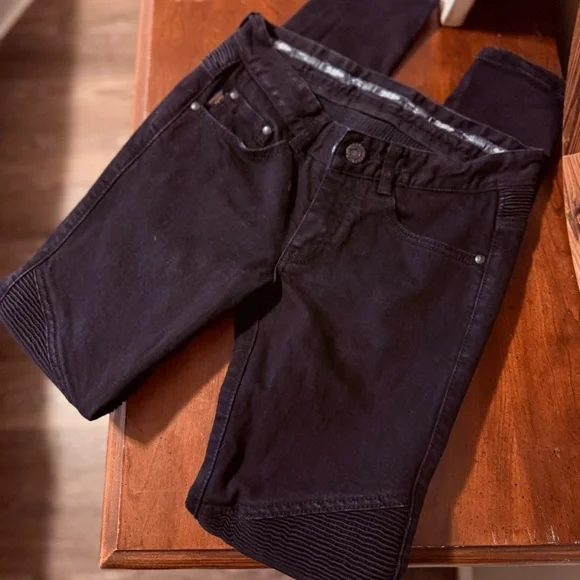 UglyBROS Twiggy Black Motorcycle Riding Jeans - Size 26 - Picture 3 of 12